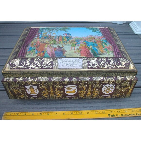 Vintage 1991 Otto Smidt West Germany Hinged Metal Cookie Box/Container - Picture 1 of 5